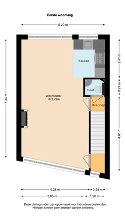 Floorplan - Wagnerstraat 17, 3131 RS Vlaardingen